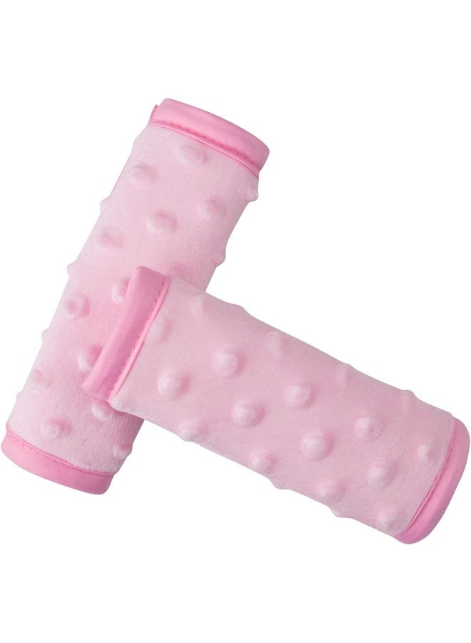 Pro Goleem Car Seat Strap Covers for Babies Girl Soft Car Seat Strap Shoulder Pads for All Car Seats, Stroller, Pushcar, Pink - Image 1